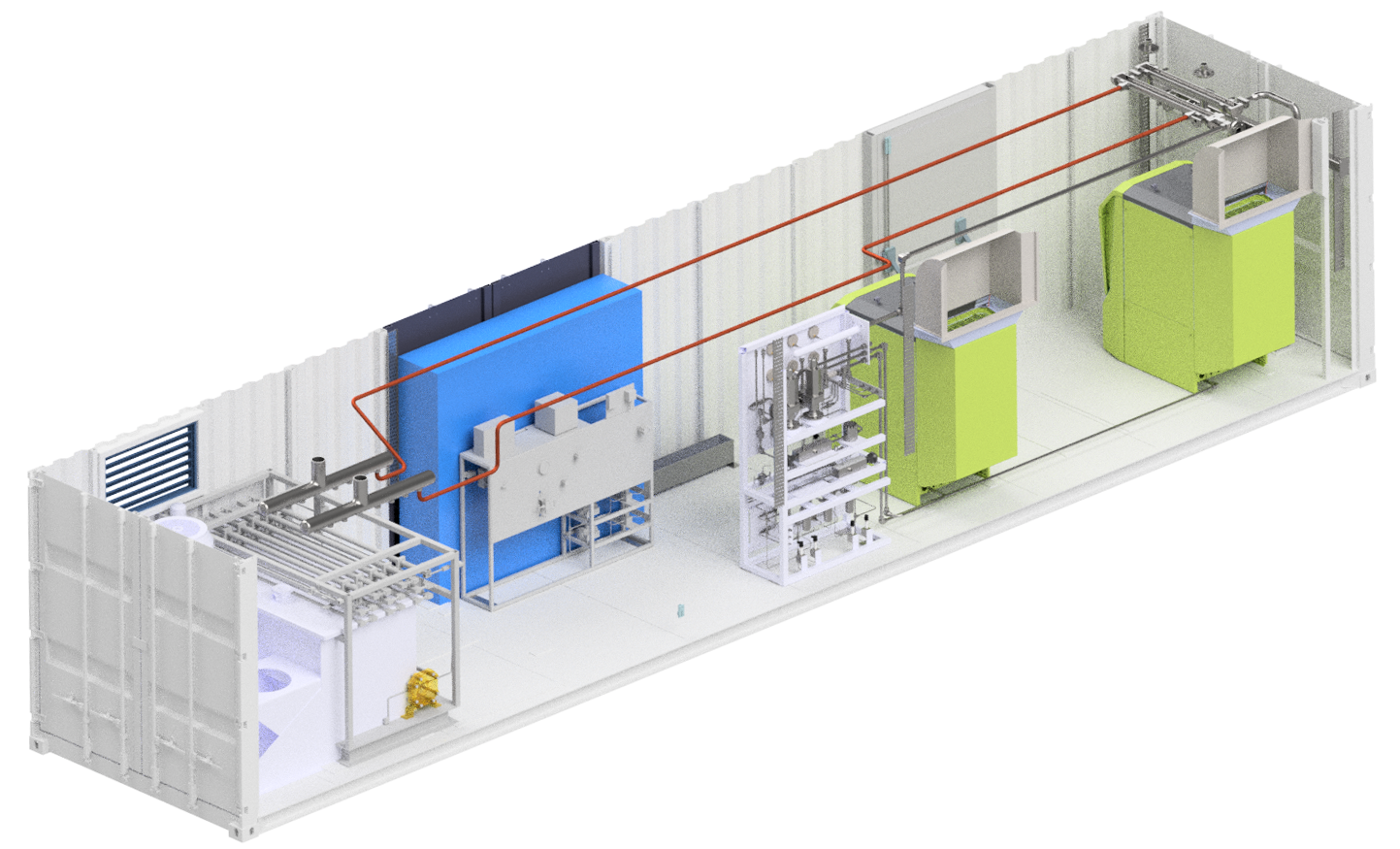 VES' high pressure gas process unit used for vacuum leak testing high pressure hydrogen fuel tanks